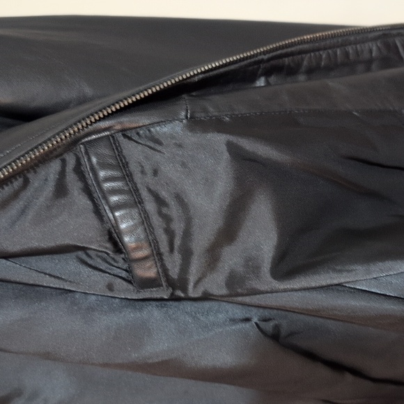 Kenneth Cole black leather jacket - Picture 7 of 12